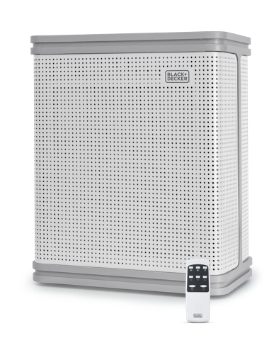 BLACK+DECKER Air Purifier 484 Square Feet with UV Technology and Remote Control, White