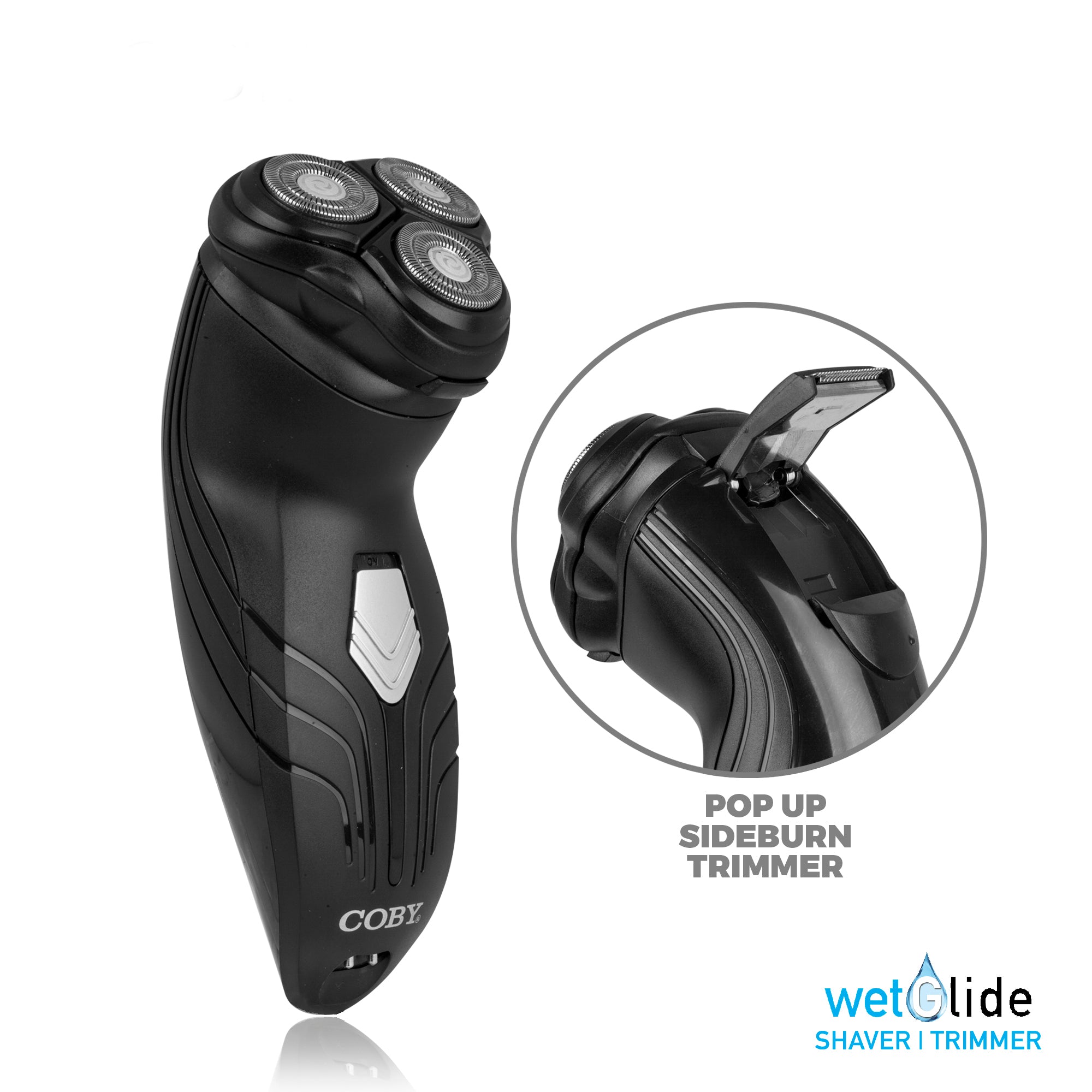 Black 3 Head Washable Rechargeable Shaver