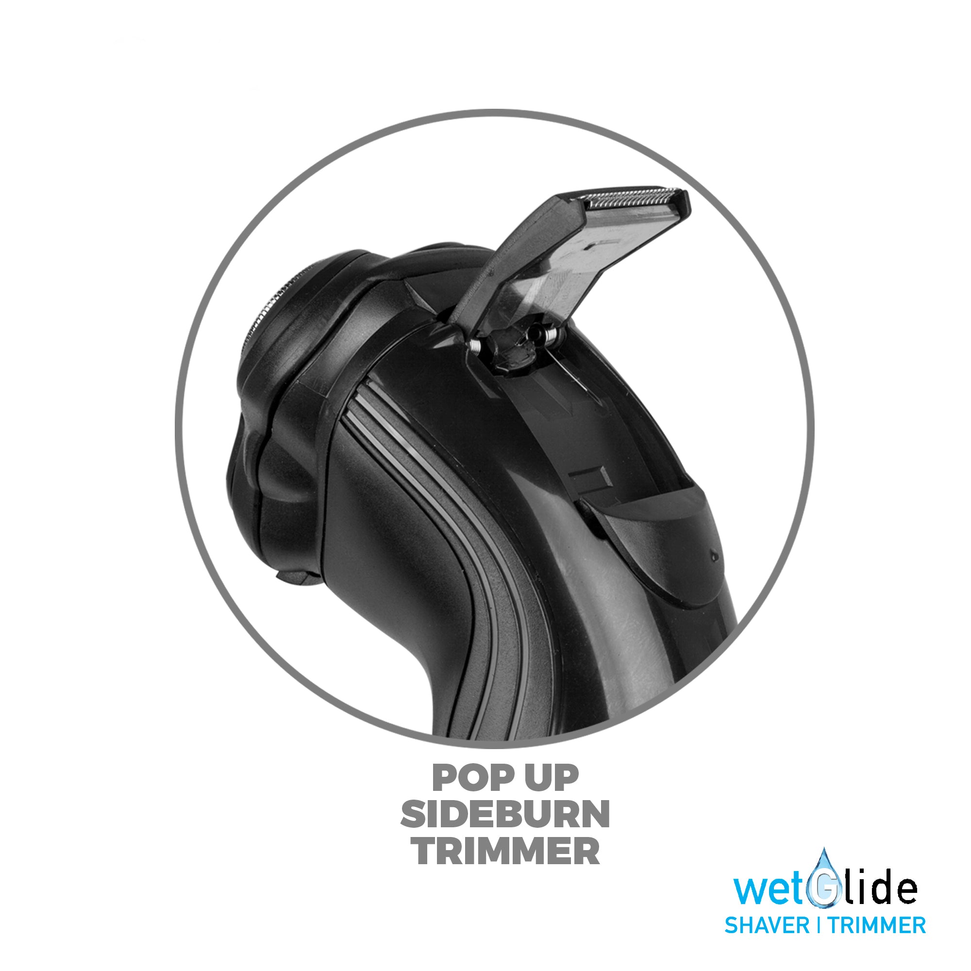 Black 3 Head Washable Rechargeable Shaver