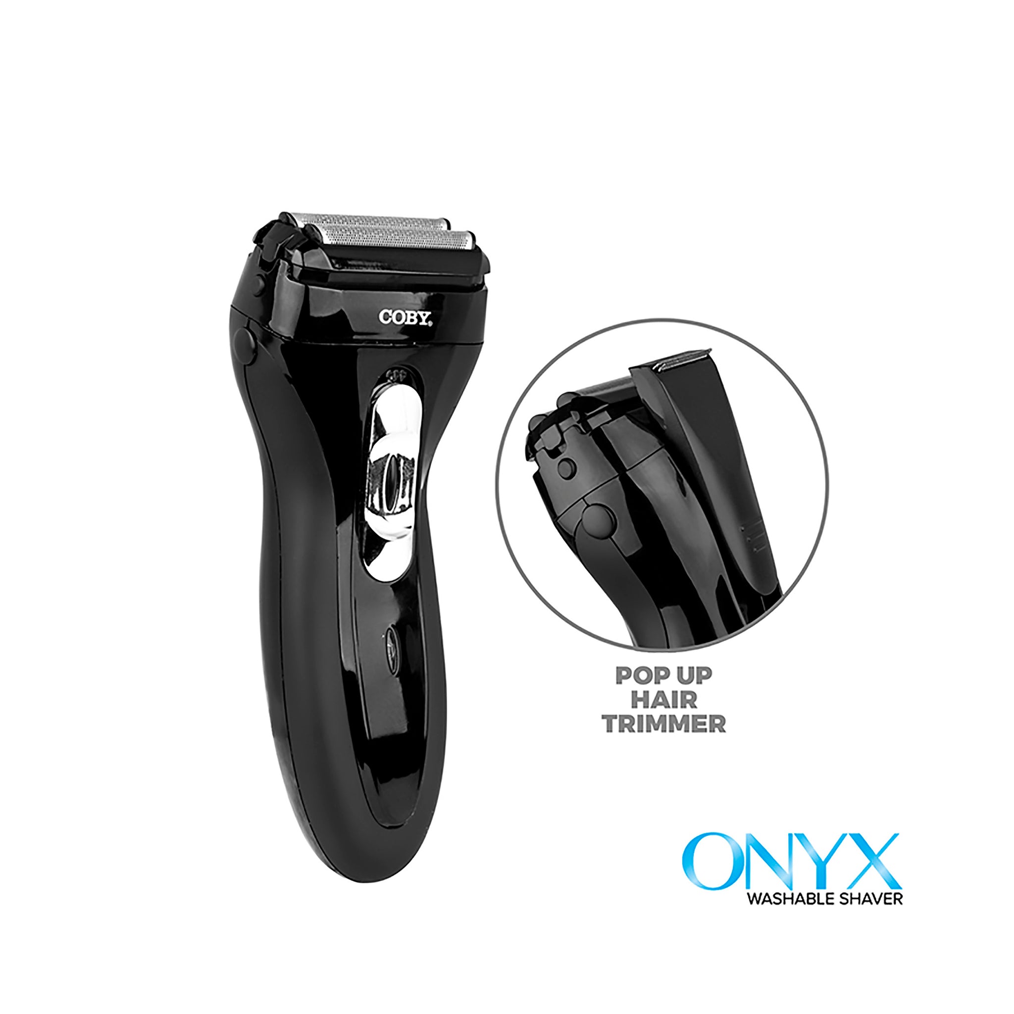 Black Washable Rechargeable Shaver