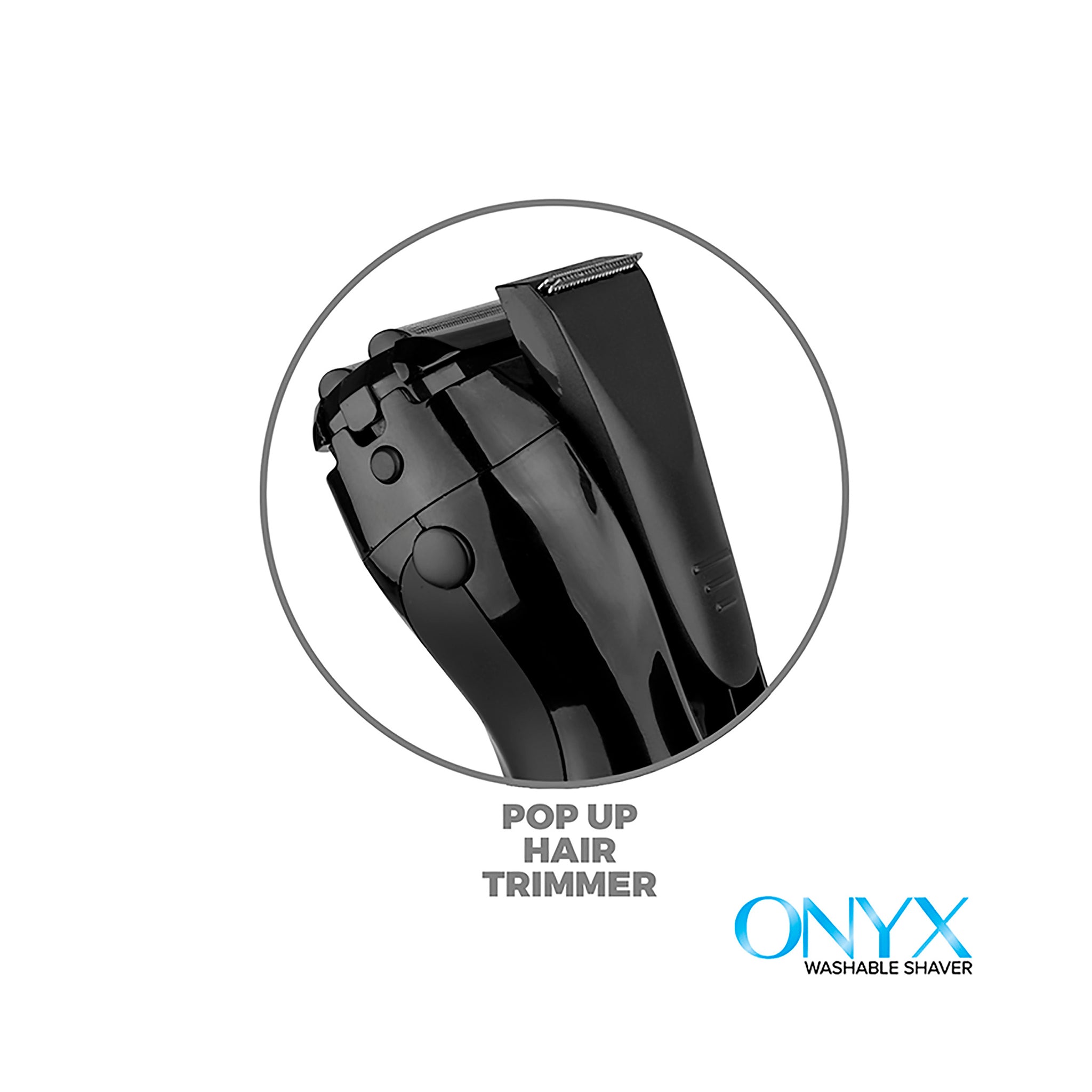 Black Washable Rechargeable Shaver