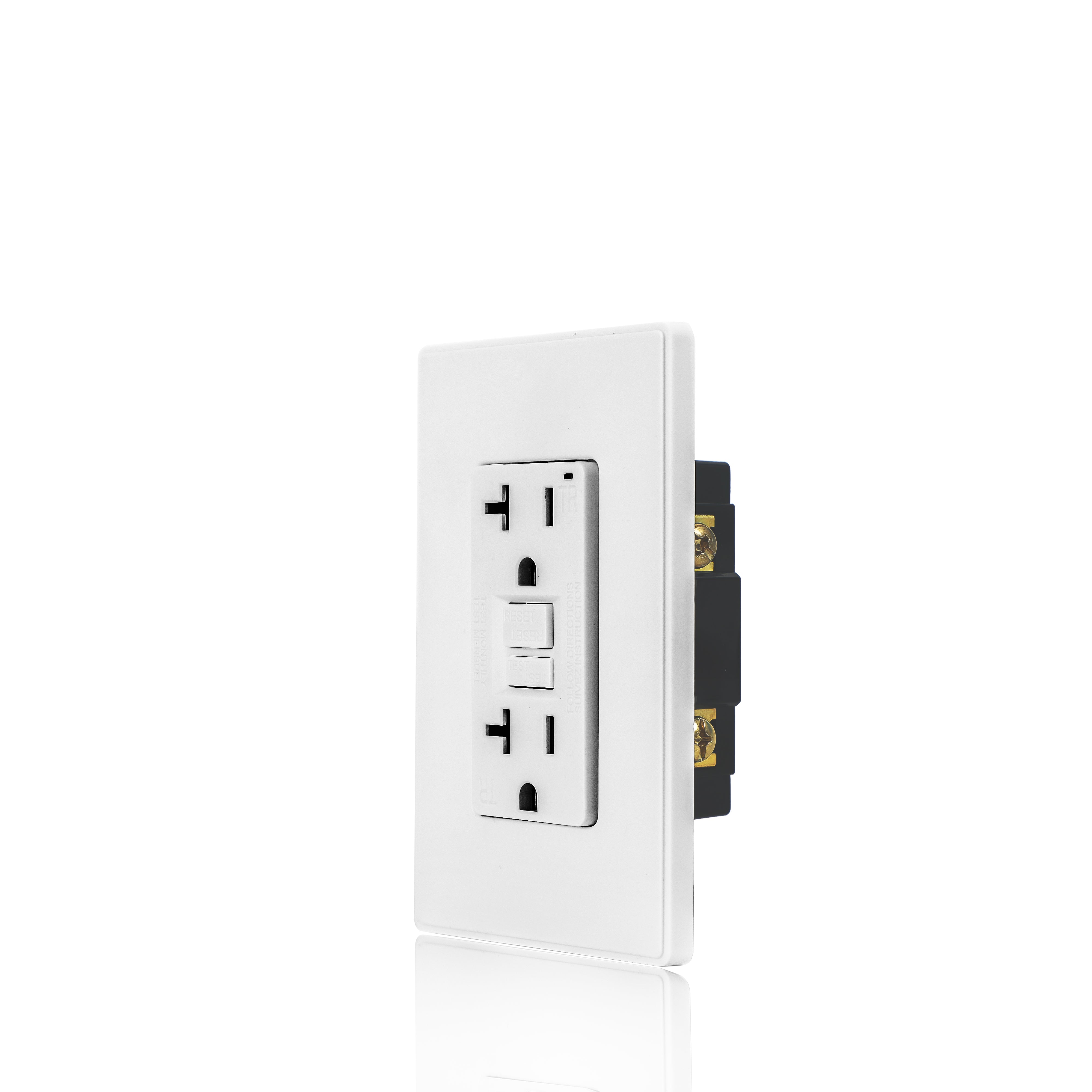 COBY GFCI Outlet 20 Amp 125V, White, Pack of 2