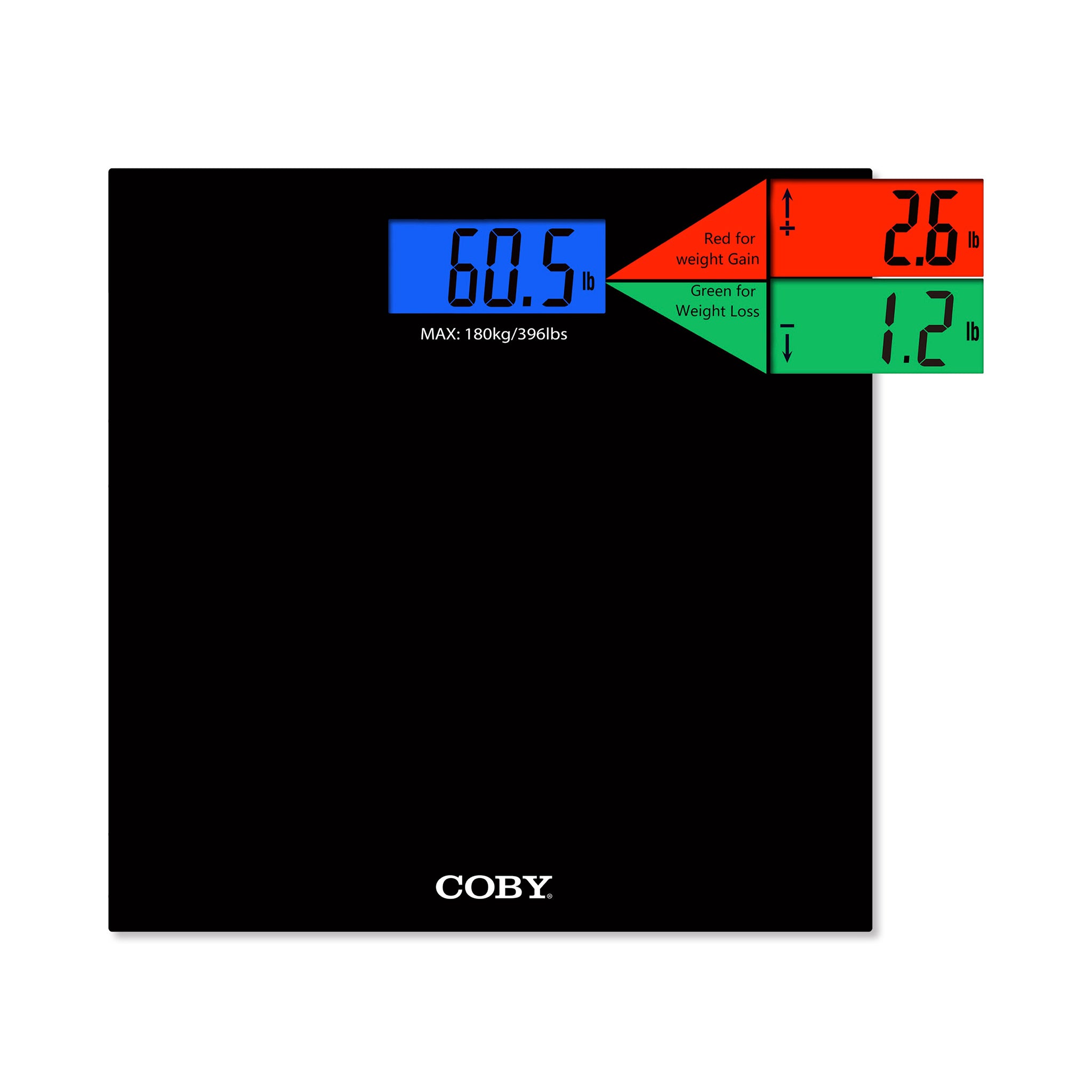 "Digital Glass Weight Comparison Bathroom Scale Color LCD Display "