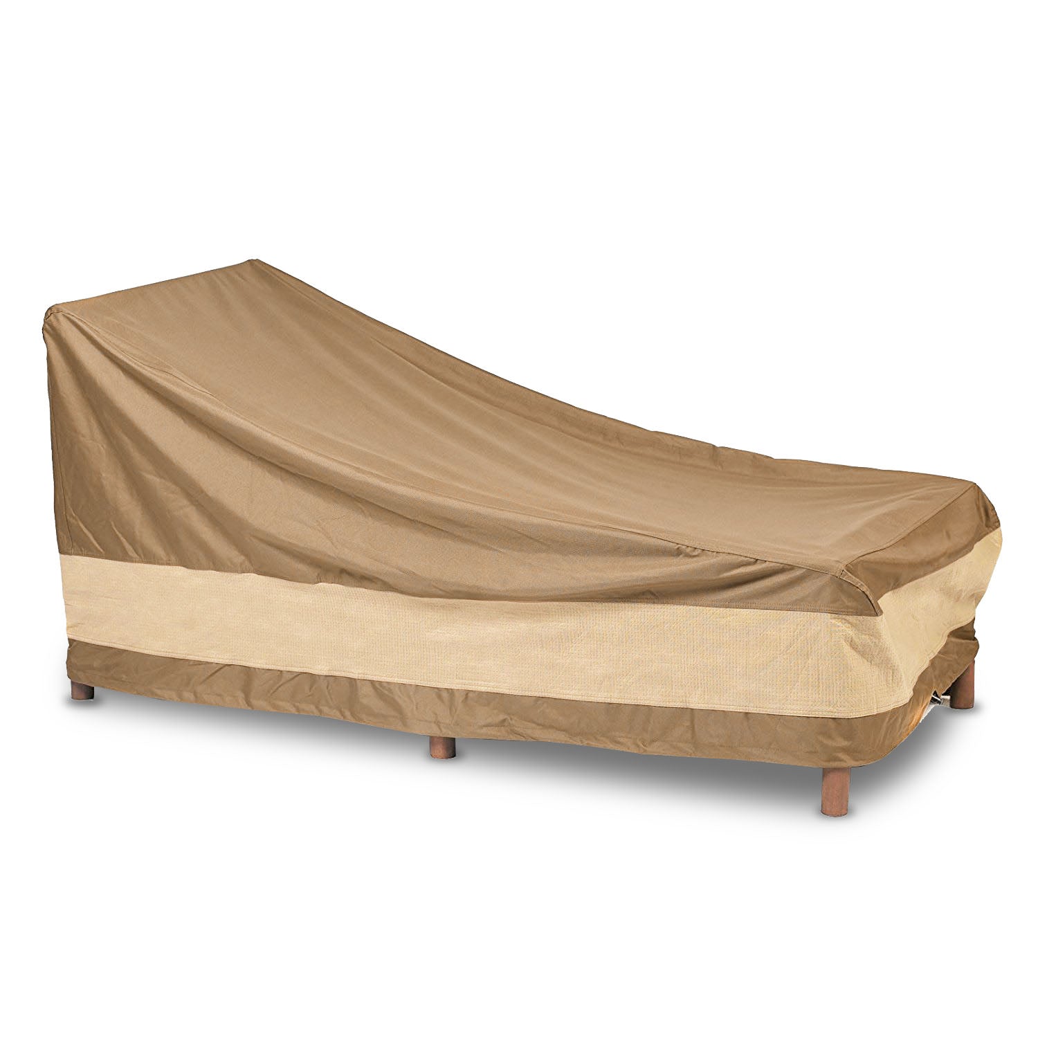 ANYWEATHER Waterproof Patio Chaise Lounge Outdoor Cover for Rain, Snow, and Debris, Brown