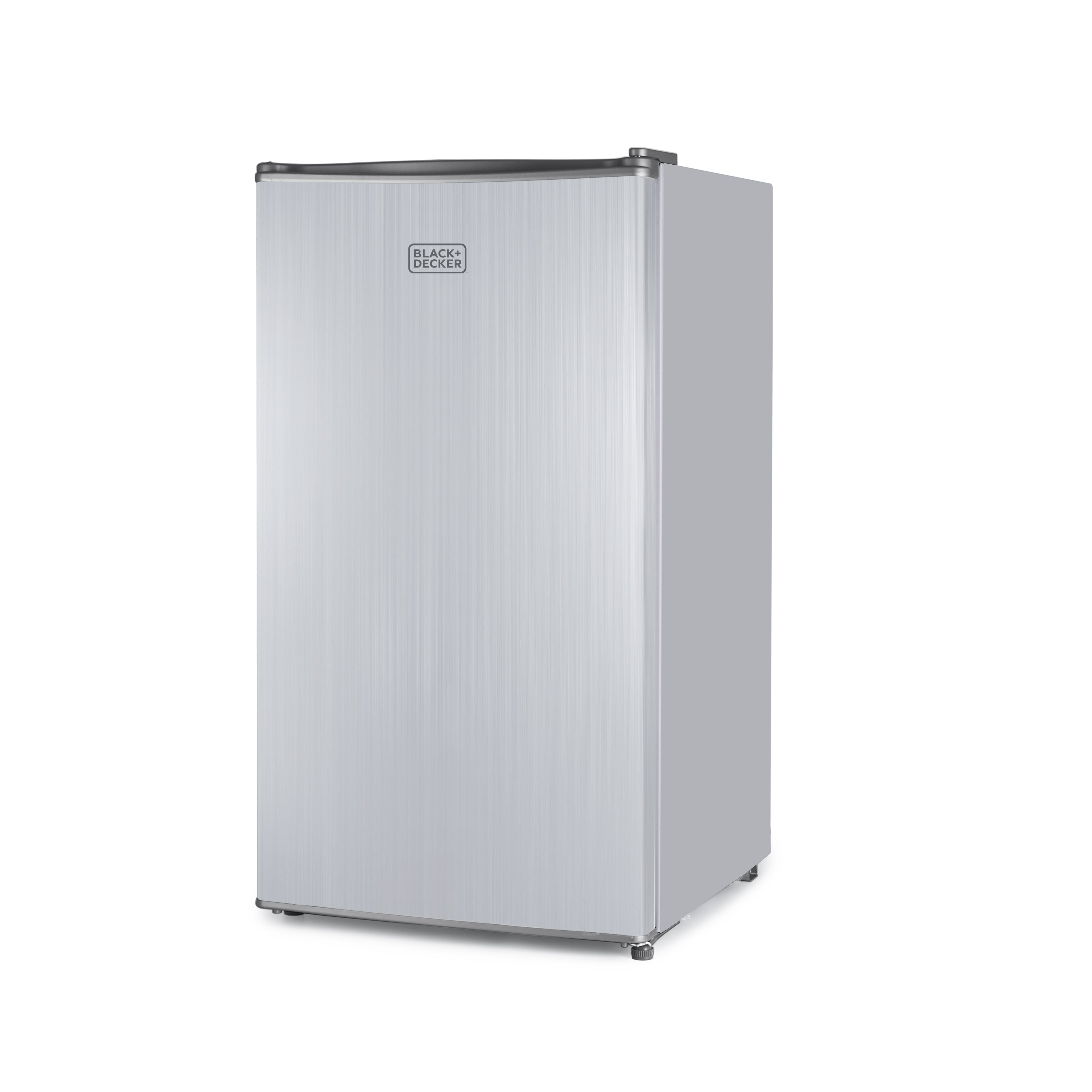 BLACK+DECKER Compact Refrigerator 3.2 Cu. Ft. with True Freezer, Silver