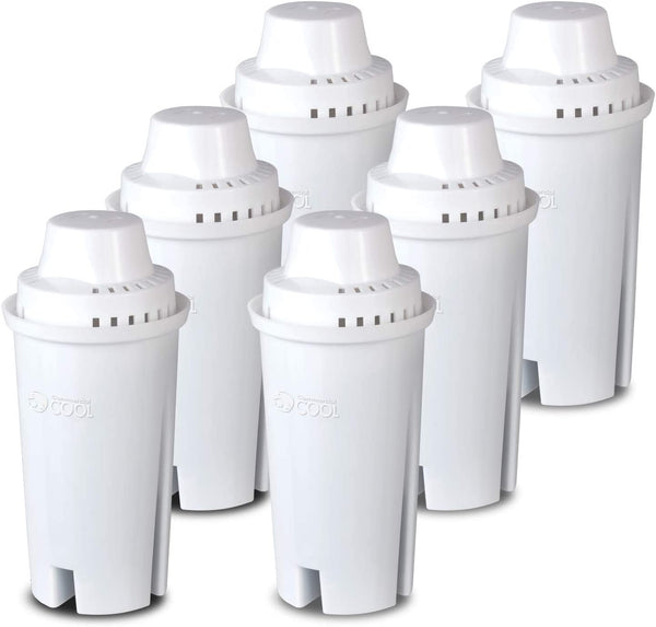 Commercial Cool CCWFB6 Brita Water Filter Replacements, White, 6 Pack ...