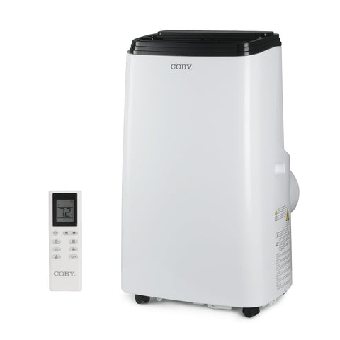 COBY Portable Air Conditioner 4-in-1 AC Unit, Heater, Dehumidifier & Fan, Air Conditioner 12,000 BTU Portable AC Unit with Remote Control for Rooms up to 550 Sq. Ft., 24-Hour Timer, & Installation Kit