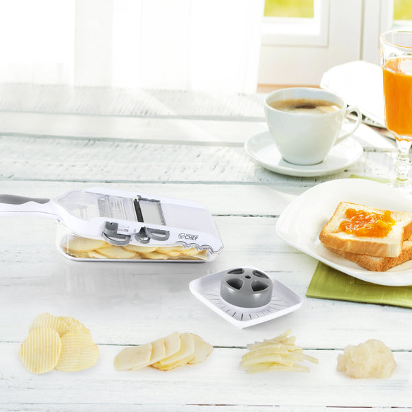 Commercial Chef Multifunctional Grater Slicer with 4 Interchangeable S ...