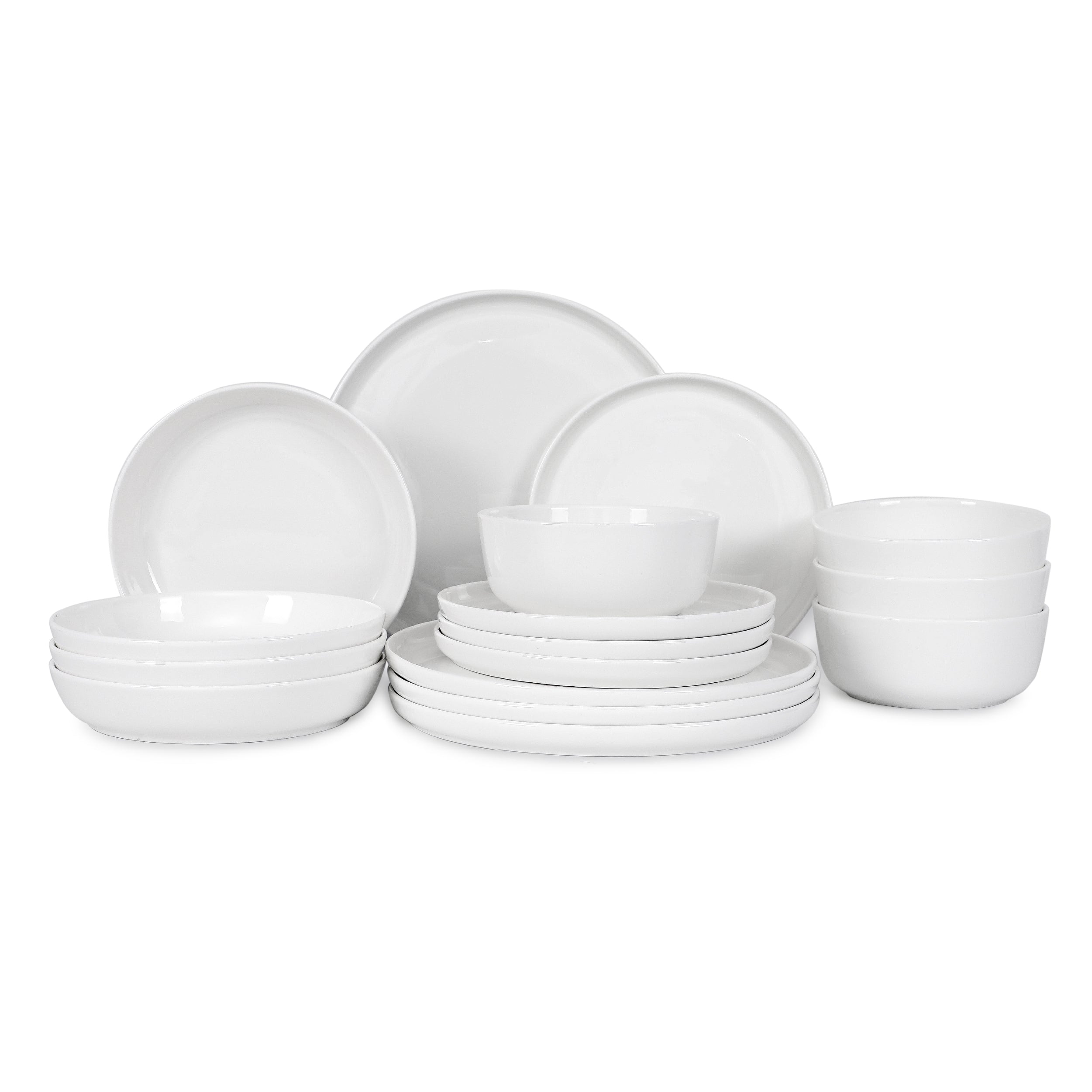 TABLE 12 Natural White Dinnerware Set? 16 Pc Microwave and Dishwasher Safe, White