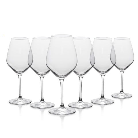TABLE 12 14.5-Ounce White Wine Glasses, Set of 6, Lead-Free Crystal, Break Resistant